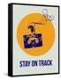 Stay on Track Circle 2-NaxArt-Framed Stretched Canvas