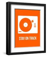 Stay on Track Orange-NaxArt-Framed Art Print