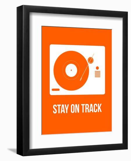 Stay on Track Orange-NaxArt-Framed Art Print