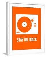 Stay on Track Orange-NaxArt-Framed Art Print