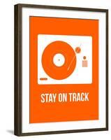 Stay on Track Orange-NaxArt-Framed Art Print