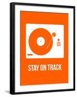 Stay on Track Orange-NaxArt-Framed Art Print