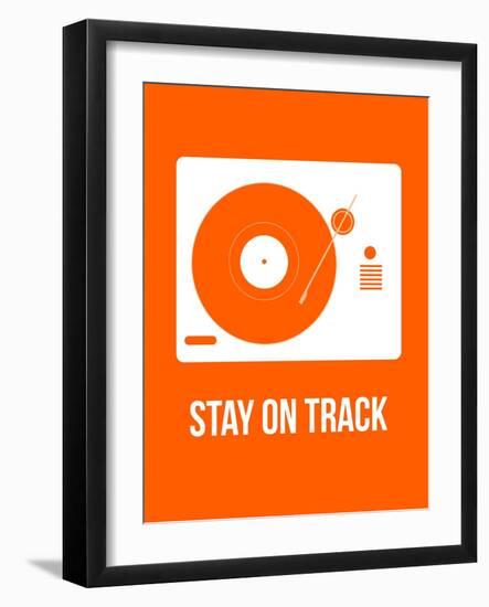 Stay on Track Orange-NaxArt-Framed Art Print