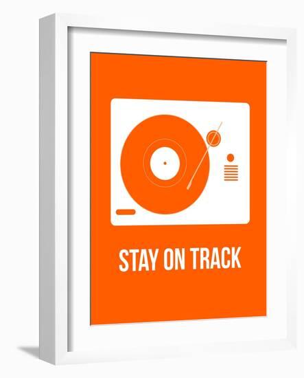 Stay on Track Orange-NaxArt-Framed Art Print