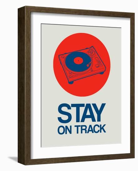 Stay on Track Record Player 1-NaxArt-Framed Art Print