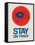 Stay on Track Record Player 1-NaxArt-Framed Stretched Canvas