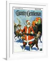 "Stay Santa, Stay!," Country Gentleman Cover, December 1, 1927-Frank Schoonover-Framed Giclee Print