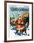 "Stay Santa, Stay!," Country Gentleman Cover, December 1, 1927-Frank Schoonover-Framed Giclee Print