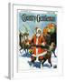 "Stay Santa, Stay!," Country Gentleman Cover, December 1, 1927-Frank Schoonover-Framed Giclee Print