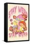 Stay Weird Mushrooms-Trends International-Framed Stretched Canvas