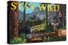 Stay Wild - National Park WPA Sentiment-Lantern Press-Stretched Canvas