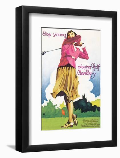 Stay young playing Golf in Germany-null-Framed Art Print