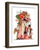 "Stealing a Christmas Kiss,"December 23, 1933-Joseph Christian Leyendecker-Framed Giclee Print