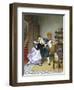 Stealing a Kiss-Pierre Outin-Framed Giclee Print