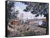 Steam Along Hudson-Stanton Manolakas-Framed Stretched Canvas