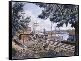 Steam Along Hudson-Stanton Manolakas-Framed Stretched Canvas