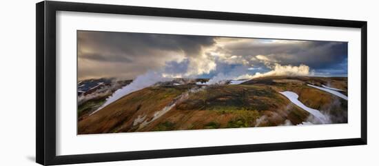 Steam emerging from hot springs, Storihver, Iceland-null-Framed Photographic Print