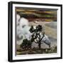 "Steam Engine Along the Missouri," June 22, 1946-John Falter-Framed Giclee Print