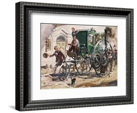 Steam Engine Carriage, United Kingdom-null-Framed Giclee Print