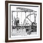 Steam Engine Designed by James Watt, by Bonnafoux-null-Framed Giclee Print