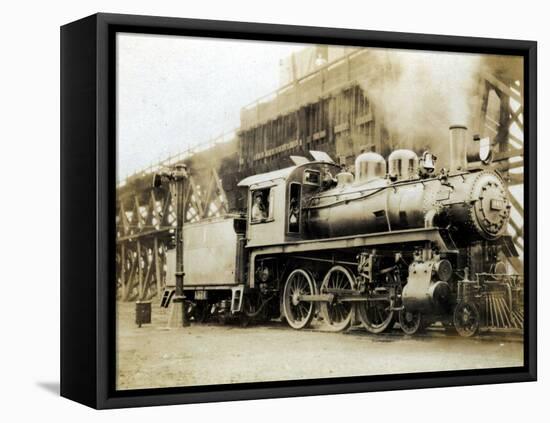 Steam Engine from the Canadian Pacific Railway, Vancouver, Canada-null-Framed Stretched Canvas