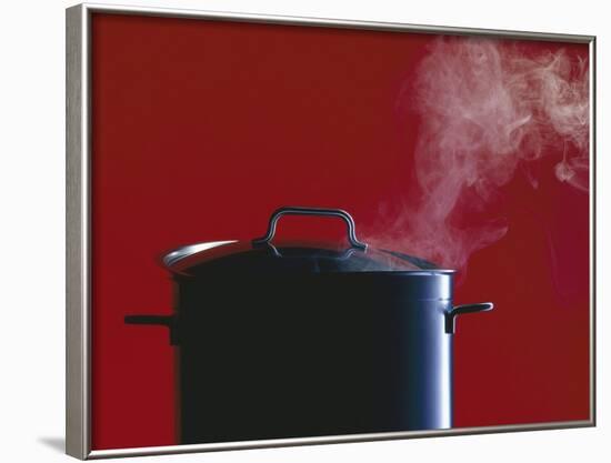 Steam Escaping from a Pan with a Lid-Hartmut Seehuber-Framed Photographic Print