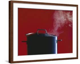 Steam Escaping from a Pan with a Lid-Hartmut Seehuber-Framed Photographic Print