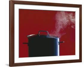 Steam Escaping from a Pan with a Lid-Hartmut Seehuber-Framed Photographic Print