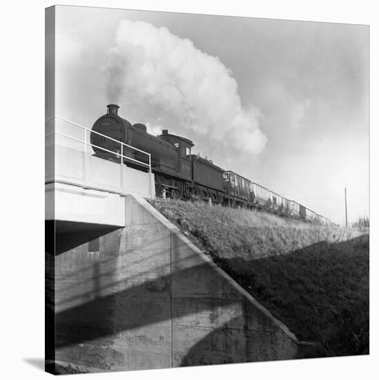 Steam Loco No 65794 Hauling Coal from Lynemouth Colliery, Northumberland, 1963-Michael Walters-Stretched Canvas