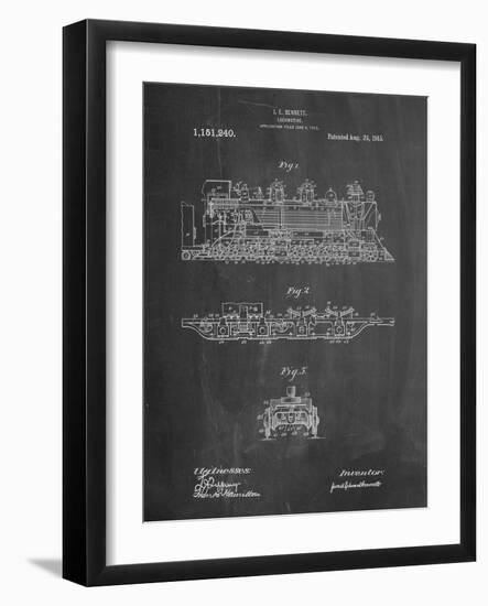 Steam Locomotive 1915 Patent-Cole Borders-Framed Art Print