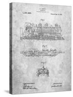 Steam Locomotive 1915 Patent-Cole Borders-Stretched Canvas