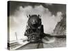 Steam Locomotive Chugging down Track-Philip Gendreau-Stretched Canvas