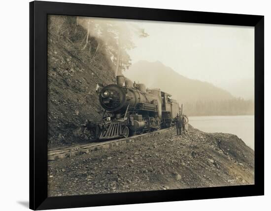 Steam Locomotive, Circa 1918-Asahel Curtis-Framed Giclee Print