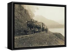Steam Locomotive, Circa 1918-Asahel Curtis-Framed Stretched Canvas