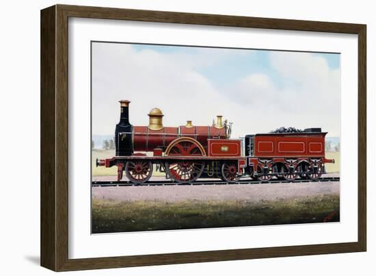 Steam Locomotive from the Lnwr Company, 1861, England, United Kingdom, 19th Century-null-Framed Giclee Print