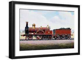 Steam Locomotive from the Lnwr Company, 1861, England, United Kingdom, 19th Century-null-Framed Giclee Print