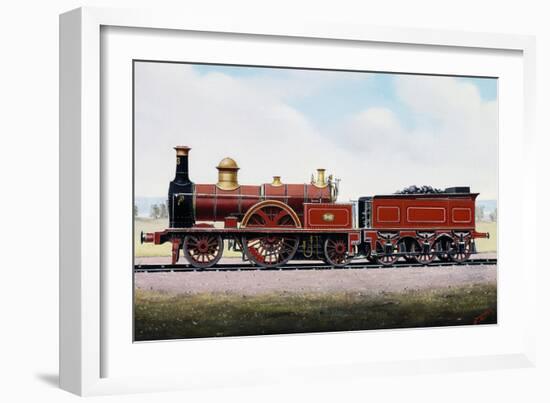 Steam Locomotive from the Lnwr Company, 1861, England, United Kingdom, 19th Century-null-Framed Giclee Print