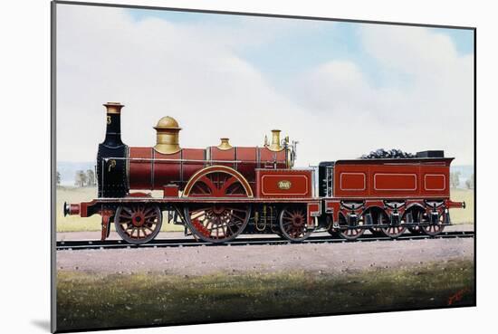 Steam Locomotive from the Lnwr Company, 1861, England, United Kingdom, 19th Century-null-Mounted Giclee Print