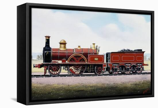 Steam Locomotive from the Lnwr Company, 1861, England, United Kingdom, 19th Century-null-Framed Stretched Canvas