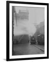 Steam Locomotive in Factory Yard-Emil Otto Hoppé-Framed Photographic Print