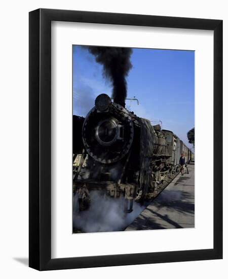 Steam Locomotive of Indian Railways at Chittaurgarh Junction, India-Tony Gervis-Framed Photographic Print