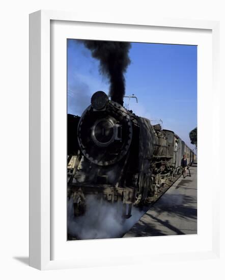 Steam Locomotive of Indian Railways at Chittaurgarh Junction, India-Tony Gervis-Framed Photographic Print