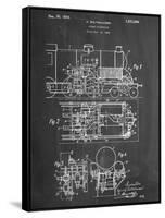 Steam Locomotive Patent-null-Framed Stretched Canvas