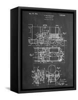 Steam Locomotive Patent-null-Framed Stretched Canvas