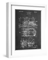 Steam Locomotive Patent-null-Framed Art Print
