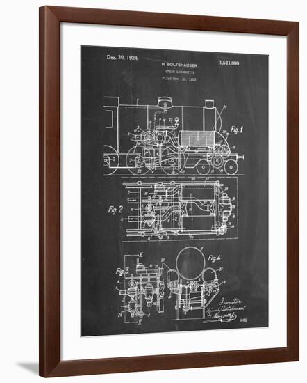 Steam Locomotive Patent-null-Framed Art Print