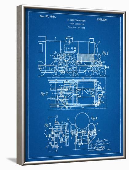 Steam Locomotive Patent-null-Framed Art Print