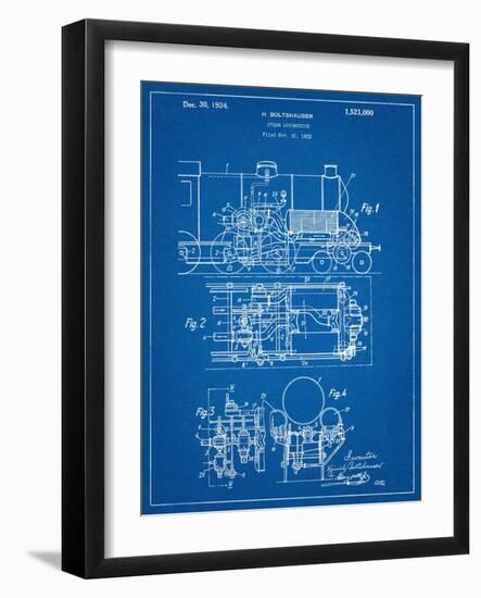 Steam Locomotive Patent-null-Framed Art Print