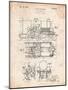 Steam Locomotive Patent-Cole Borders-Mounted Art Print