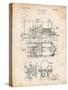 Steam Locomotive Patent-Cole Borders-Stretched Canvas